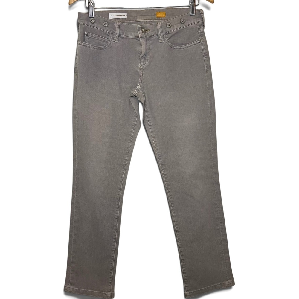 Pilcro and the Letterpress Grey Low‎ Rise Straight Leg Jeans Size 26